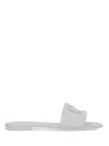 Dolce & Gabbana Black Flats With Cut-out Band And Dg Logo In White
