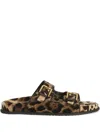 Dolce & Gabbana Leopard-print Sandals In Braun