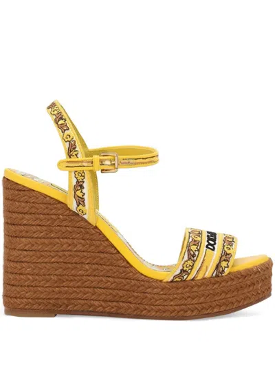 DOLCE & GABBANA MAJOLICA WEDGE ESPADRILLES