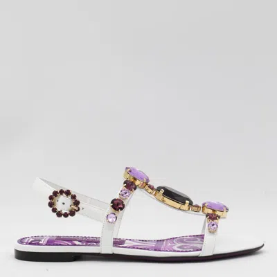 Dolce & Gabbana Sandali Maiolica Viola In Purple