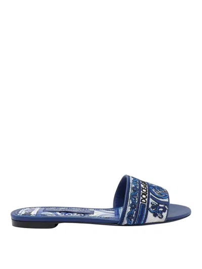 Dolce & Gabbana Embroidered Logo Slides
