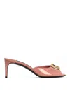 Dolce & Gabbana Sabot Keira In Pelle Rosa Donna In Nude & Neutrals