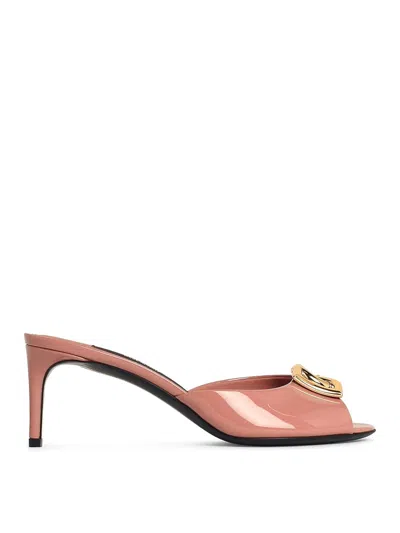 DOLCE & GABBANA PINK LEATHER SANDALS