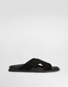 Dolce & Gabbana Sandals In Split In Black