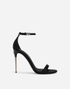 Dolce & Gabbana Keira 105mm Leather Sandals In Black