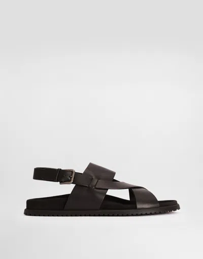 Dolce & Gabbana Dg Casual Calfskin Sandals In Multi