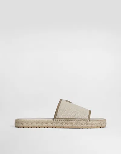 Dolce & Gabbana Canvas Espadrilles In Neutral