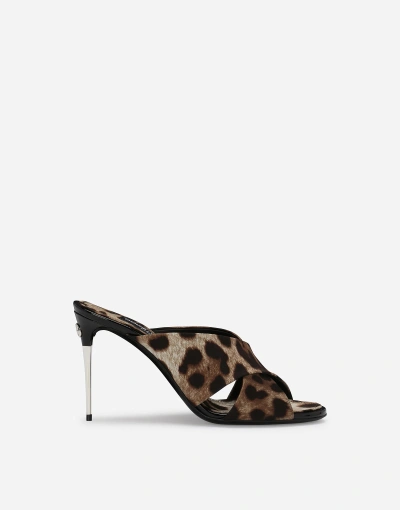 Dolce & Gabbana Sandalo In Leopard