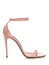 Dolce & Gabbana 105mm Keira Leather Sandals In Pink