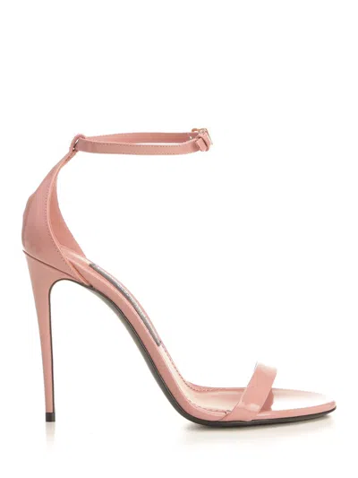Dolce & Gabbana Sandalo Vitello Lucido Sandals Rose In Pink