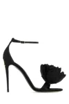 Dolce & Gabbana Keira 105 Satin Bow Sandals In Patent Leather