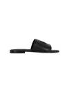 Dolce & Gabbana Black Sandals With Dg Logo Cut-out In Leather Man