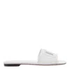 Dolce & Gabbana Leather Dg Millennials Slides In White