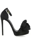 Dolce & Gabbana Woman Sandals Black Size 7.5 Textile Fibers In Black