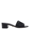 Dolce & Gabbana Bianca 40 Dg Millenials Open Mules In Calfskin In Black