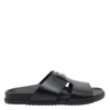 Dolce & Gabbana Dolce&gabbana Men Logo Leather Sandals In Black