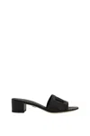 Dolce & Gabbana Calfskin Sliders With Dg Logo In Black