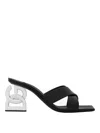 Dolce & Gabbana Square Toe High Heel Sandals In Black