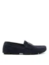 Dolce & Gabbana Man Loafers Midnight Blue Size 9 Calfskin In Blue