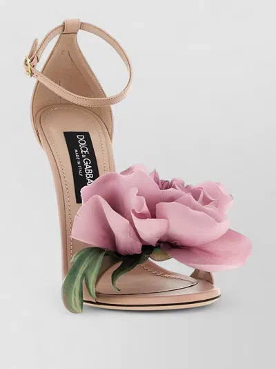 Dolce & Gabbana Sandals Bouquet Ankle Strap Floral Detail In Multi