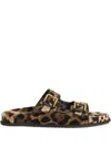 Dolce & Gabbana Leopard-print Sandals In Brown