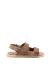 Dolce & Gabbana Touch Strap Leather Sneaker For Men In Brown