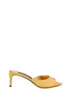 Dolce & Gabbana Calfskin Mules In Clear Gold.
