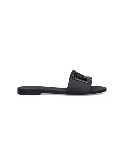 Dolce & Gabbana Sandals "dg" In Black
