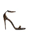 Dolce & Gabbana Leopard-print Patent-leather Sandals In Leo
