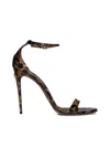 Dolce & Gabbana Leopard-print Patent-leather Sandals In Leo