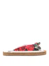 Dolce & Gabbana Espadrilles With Floral Prints In Multi
