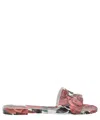 Dolce & Gabbana Women Sandals With Flowers In Multicolor