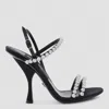 Dolce & Gabbana Sandals With Rhinestone Chain In Black