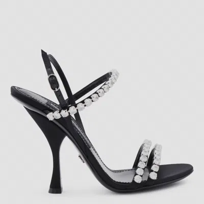 DOLCE & GABBANA SANDALS NERO/CRYSTAL
