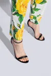 Dolce & Gabbana Sandals On Decorative Heel In Black