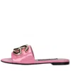 Dolce & Gabbana 10mm Patent Leather Slide Sandals In Rosa Pastello