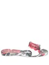 Dolce & Gabbana Pantoletten Mit Blumen-print In Red