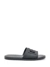 Dolce & Gabbana Sandals Slides With Cut-out Detail In Black