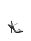 Dolce & Gabbana Formale Embellished Satin Sandals In Black