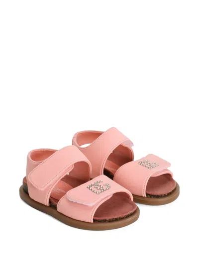 Dolce & Gabbana Kids' Sandals With Rhinestones In Pink