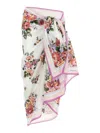 Dolce & Gabbana Women Cotton Beach Wrap With Floral Print In Multi