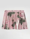 Dolce & Gabbana Sarong Skirt With Rose Print In Print