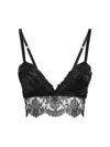 Dolce & Gabbana Stretch Satin Bra Lace Detailing In Black