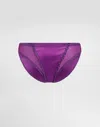 Dolce & Gabbana Satin And Lace Briefs In Purple