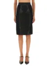 Dolce & Gabbana Satin And Powernet Midi Skirt In Black