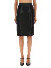 Dolce & Gabbana Satin And Powernet Midi Skirt In Black