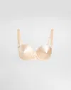 Dolce & Gabbana Satin Balconette Bra With Conical Cups In Pale Pink