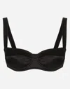 Dolce & Gabbana Lace-detail Satin Balconette Bra In ブラック