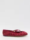 Dolce & Gabbana Ballerinas Satin Leather Sole In Red