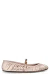 Dolce & Gabbana Satin Ballet Flats In Pale Pink